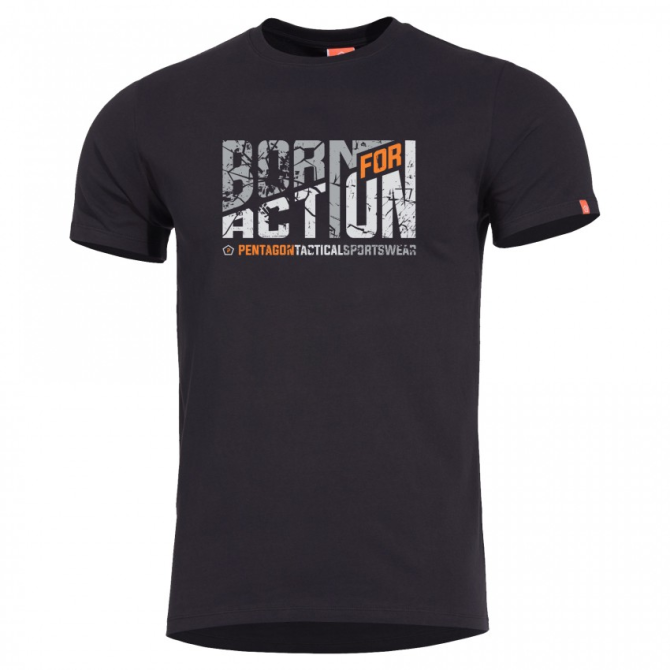 Koszulka Pentagon Ageron Born For Action T-Shirt - Czarna (K09012BA-01)