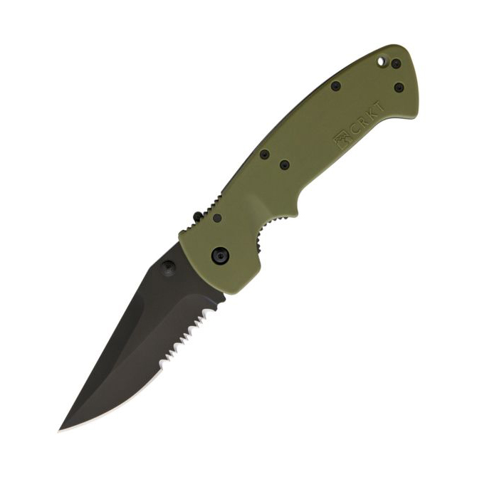 Nóż CRKT Crawford Kasper Combo Edge Black - Olive Drab (6783KOD)