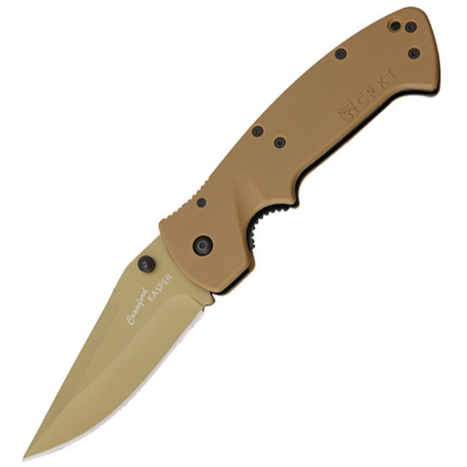 Nóż CRKT Crawford Kasper Plain Edge Tan - Tan (6773DZ)