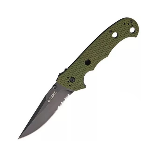 Nóż CRKT Hammond Cruiser Combo Edge Black - Olive Drab (7914DKG)