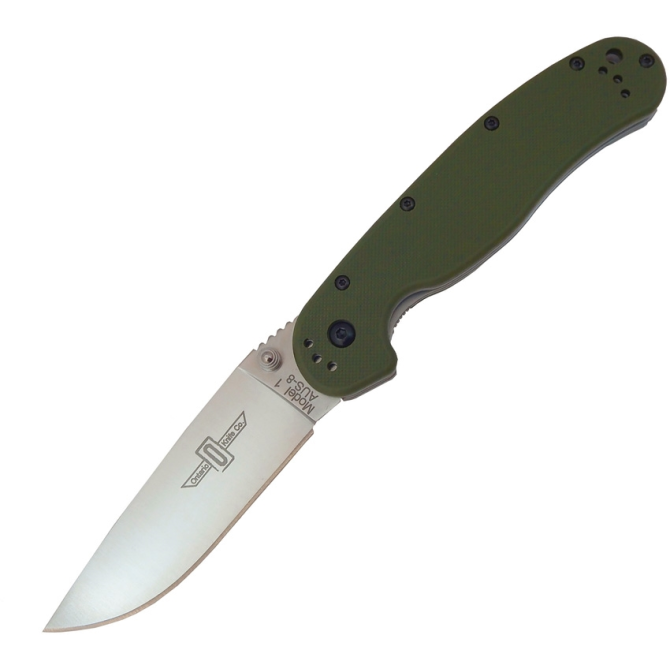 Nóż Ontario RAT-1 Folder Silver Plain Green - 8874