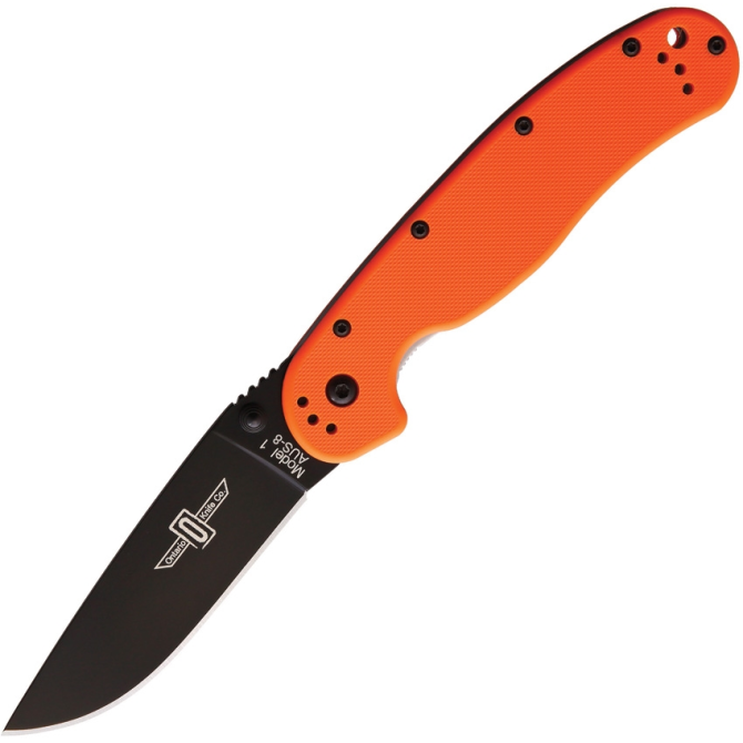 Nóż Ontario RAT-1 Folder Black Plain Orange - 8846OR