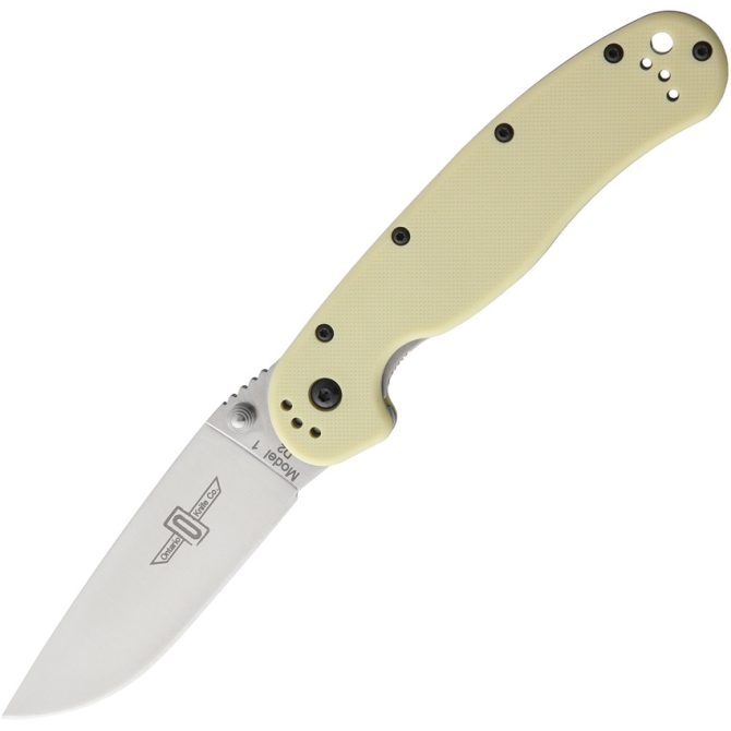 Nóż Ontario RAT-1 D2 Folder Silver Plain Tan - 8867TN