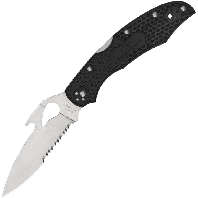 Nóż Spyderco Byrd Cara Cara 2 FRN Emerson Combo Edge - Black (BY03PSBK2W)