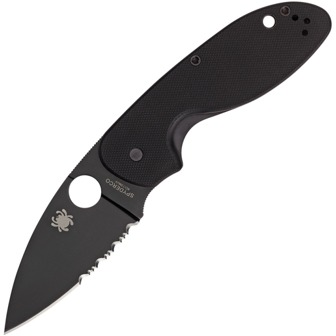 Nóż Spyderco Efficient Black G10 Plain Edge Black (C216GPSBBK)