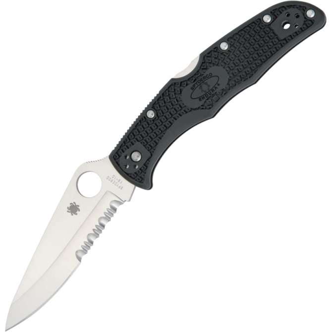 Nóż Spyderco Endura 4 FRN Serrated - Black (C10PSBK)