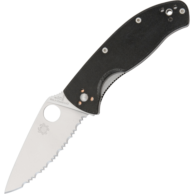 Nóż Spyderco Tenacious G10 Black Serrated Edge (C122GS)