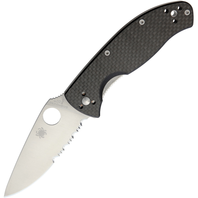 Nóż Spyderco Tenacious Carbon Fiber Black Combo Edge (C122CFPS)