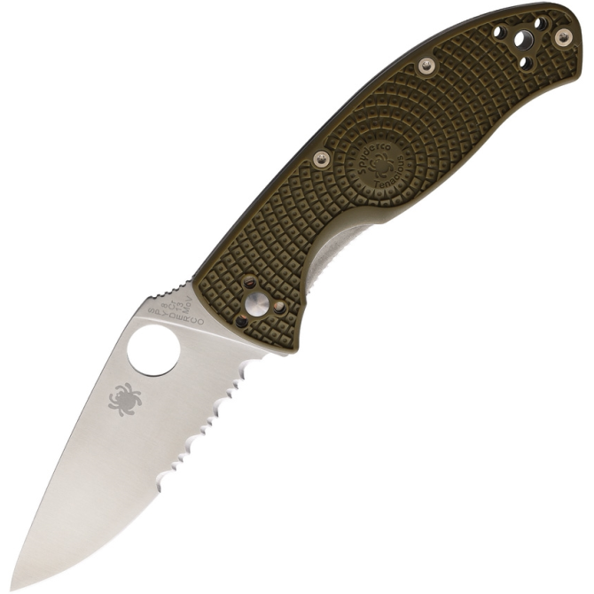 Nóż Spyderco Tenacious FRN Green Combo Edge (C122PSOD)