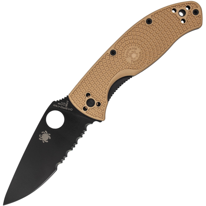 Nóż Spyderco Tenacious FRN Tan Combo Edge Black (C122PSTNBK)