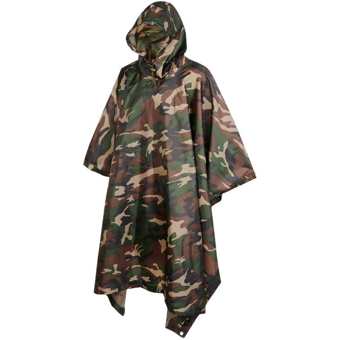 Poncho Przeciwdeszczowe Brandit Ripstop Poncho - Woodland (3169-10)