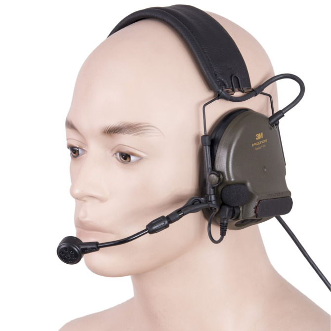 Ochronniki Słuchu Aktywne 3M Peltor ComTac XPI Headset Nagłowny Standard Mic - Oliwkowe (MT20H682FB-38)