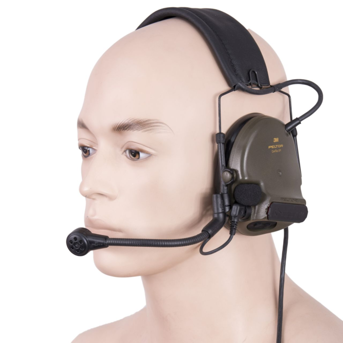 Ochronniki Słuchu Aktywne 3M Peltor ComTac XPI Headset Nagłowny Standard Mic - Oliwkowe (MT20H682FB-38)