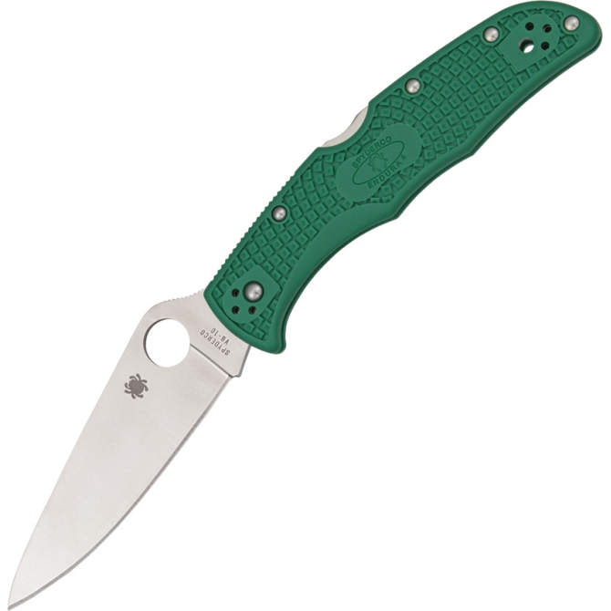 Nóż Spyderco Endura 4 FRN Full Flat - Green (C10FPGR)