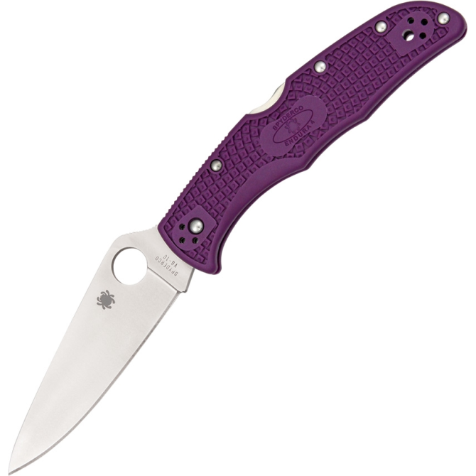 Nóż Spyderco Endura 4 FRN Full Flat - Purple (C10FPPR)