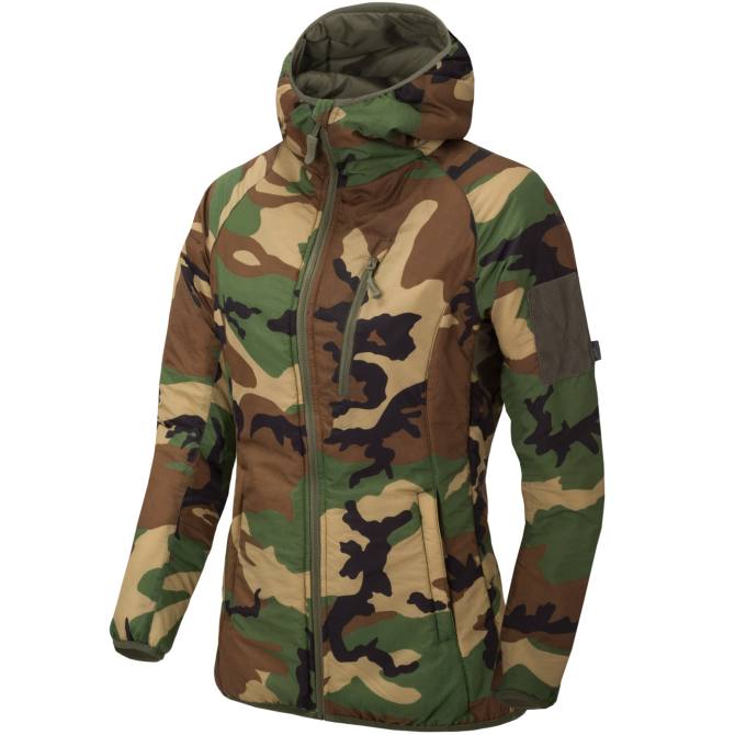 Kurtka Helikon Womens Wolfhound Hoodie - Climashield Apex - US Woodland