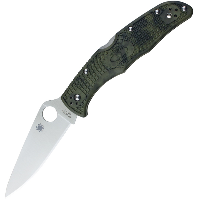 Nóż Spyderco Endura 4 FRN Full Flat - Zome Green (C10ZFPGR)