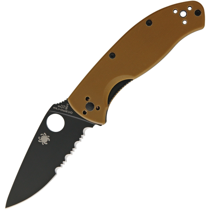 Nóż Spyderco Tenacious G10 Coyote Combo Edge Black (C122GPSBBN)