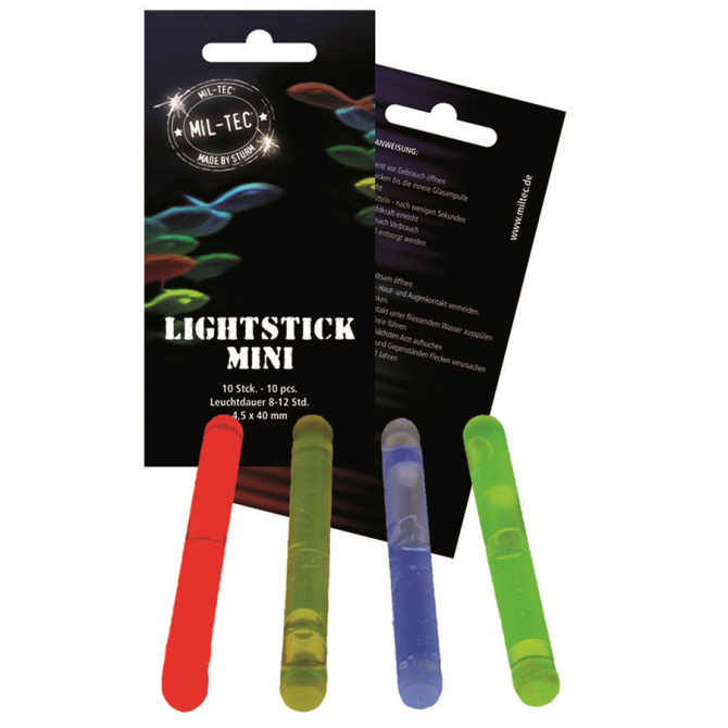 Światła Chemiczne Mil-Tec Lightstick Mini 4 cm - 10 szt - Żółte (14931515)