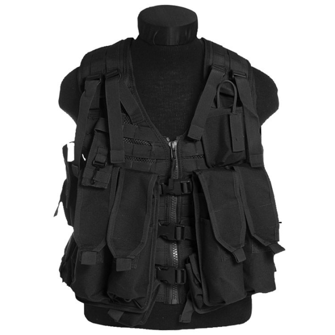 Kamizelka Taktyczna Mil-Tec AK74 Vest with Pouches - Czarna (10730002)