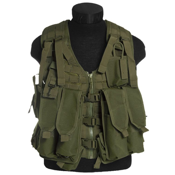 Kamizelka Taktyczna Mil-Tec AK74 Vest with Pouches - Oliwkowa (10730001)