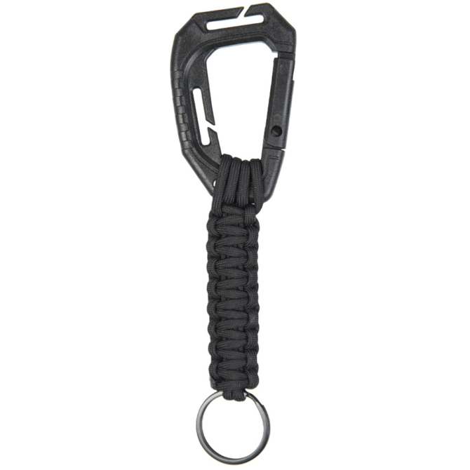 Brelok Mil-Tec Paracord Keyholder With MOLLE Carabiner - Czarny (15908002)