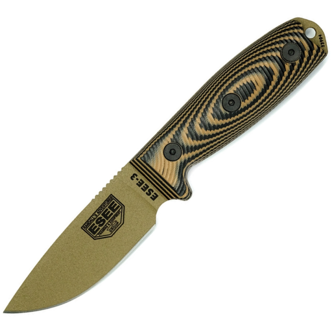 Nóż ESEE Model 3 3D Dark Earth Blade (3PMDE-005)