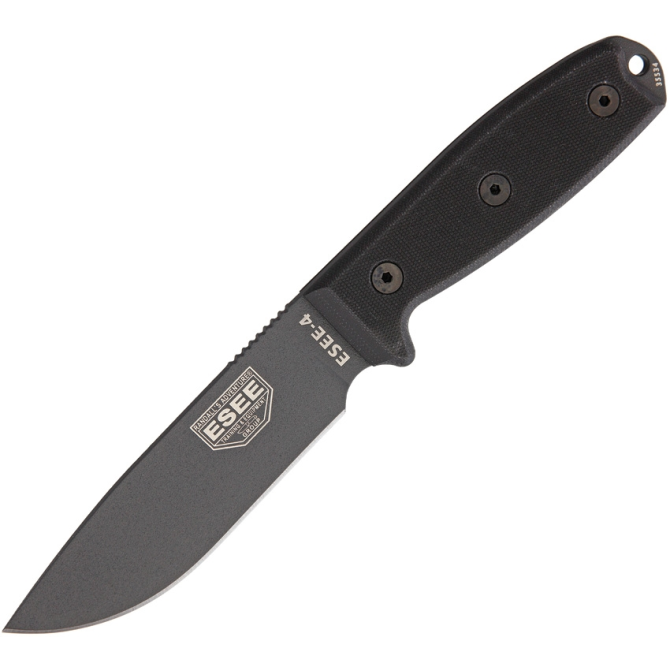 Nóż ESEE Model 4 G10 Gunsmoke Plain Edge (ESEE-4P-TG-B)