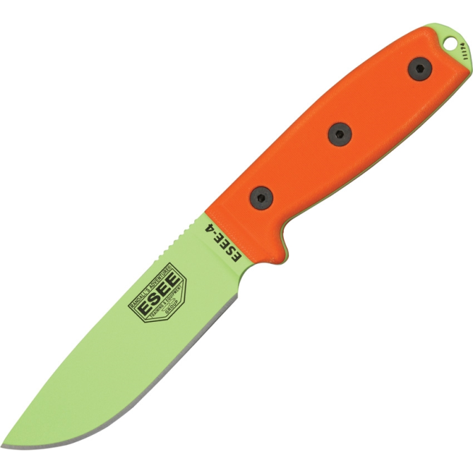 Nóż ESEE Model 4 G10 Venom Green Plain Edge (ESEE-4P-VG)