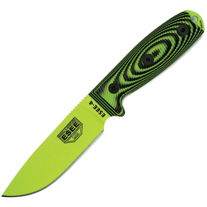 Nóż ESEE Model 4 3D Venom Green Plain Edge (4PVG-007)