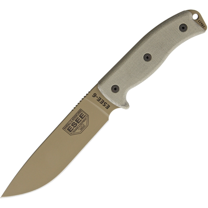 Nóż ESEE Model 6 Tactical Dark Earth Plain Edge (6P-DE)