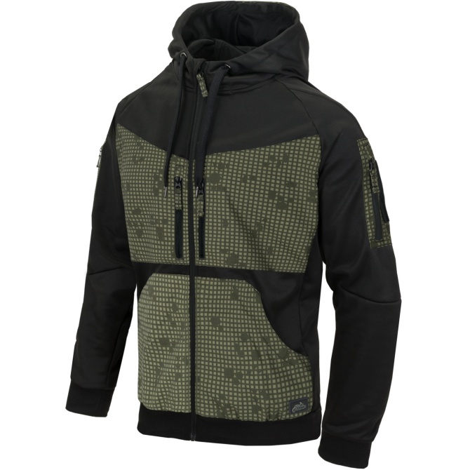 Bluza Helikon Rogue Hoodie (FullZip) - Czarna / Desert Night Camo