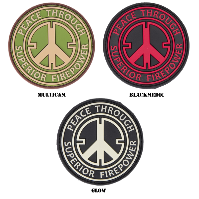 Naszywka JTG 3D Rubber Patch - Peace Through Superior Firepower