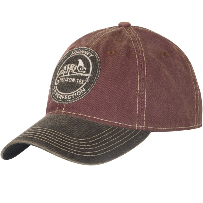 Czapka Bejsbolówka Helikon Snapback DWC Cap - Dirty Washed Maroon / Dirty Washed Black