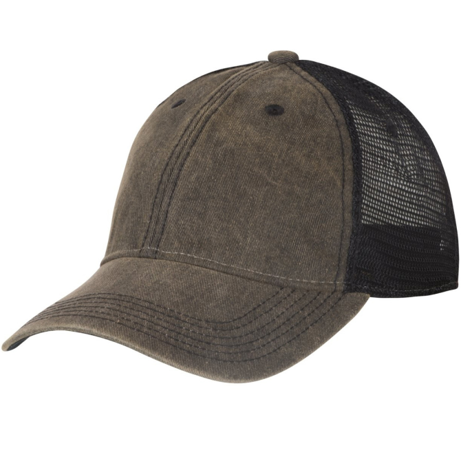 Czapka Bejsbolówka Helikon Trucker Plain DWC Cap - Dirty Washed Black / Czarny