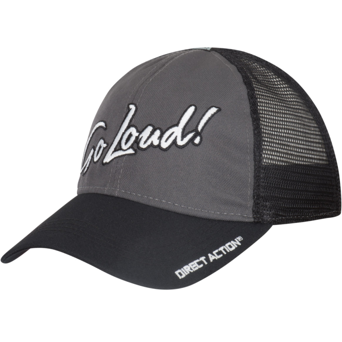 Czapka Bejsbolówka Direct Action GO LOUD! Wall Tag Trucker Cap - Charcoal