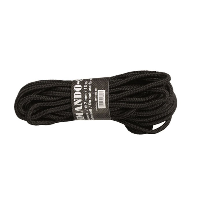 Linka Mil-Tec Commando Rope 7 mm - Czarna