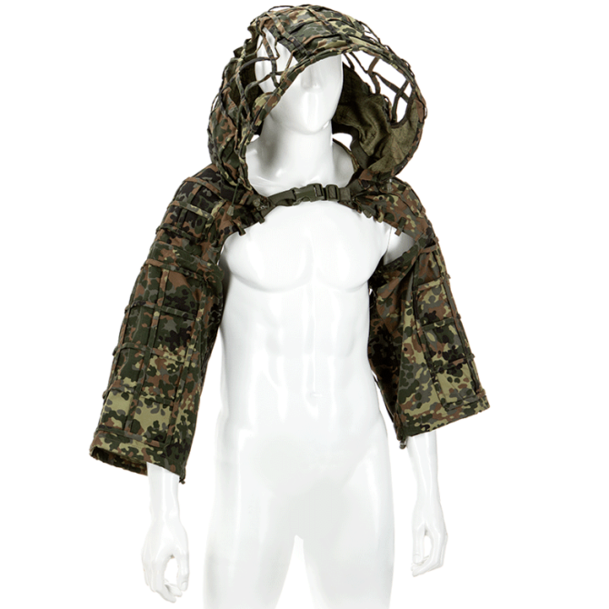 Peleryna maskująca Invader Gear Sniper Bolero Plain Cape - Flecktarn