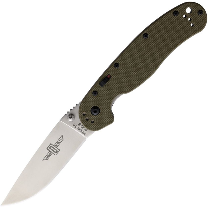 Nóż Ontario RAT-1 Assisted Opener Folder Satin Plain - Olive Drab 8870OD