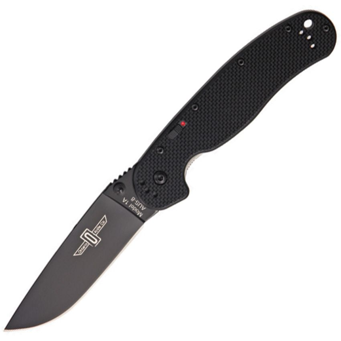 Nóż Ontario RAT-1 Assisted Opener Folder Black Plain - 8871