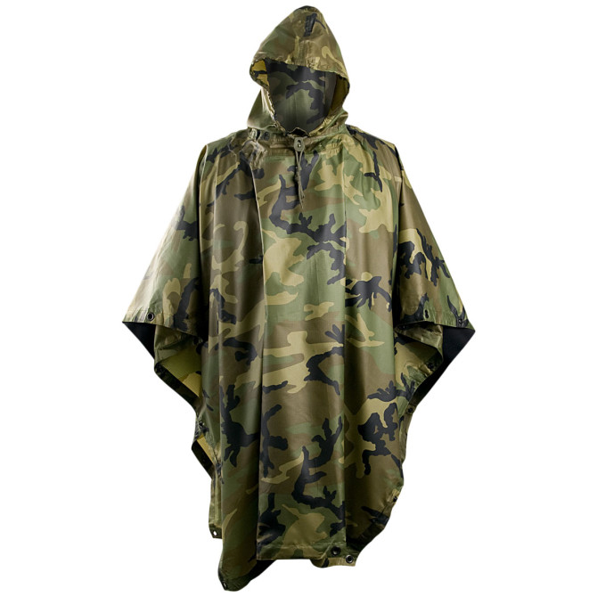 Poncho Przeciwdeszczowe Helikon - US Woodland