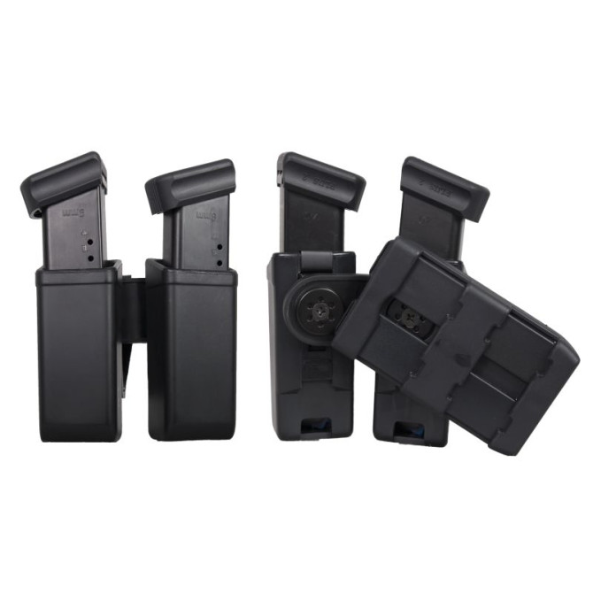 Ładownica ESP Double Pistol Mag MOLLE Holder - Czarna (MH-MH-44-01)